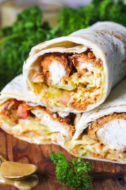 Honey Mustard Chicken Patty Wraps