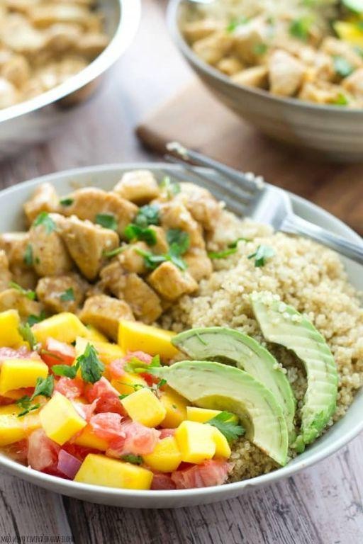 Honey Mustard Chicken and Quinoa Bowls