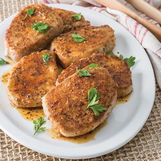 Honey Mustard Glazed Pork Chops