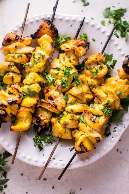 Honey Mustard Grilled Chicken Skewers