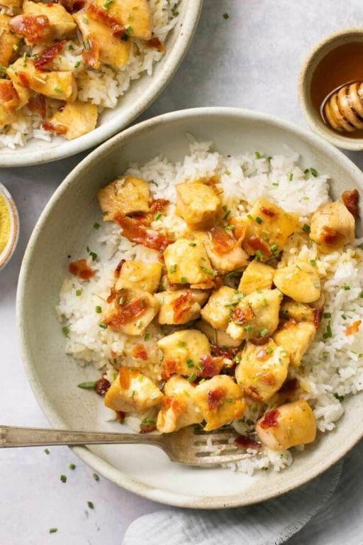 Honey Mustard Steamed Chicken and Rice