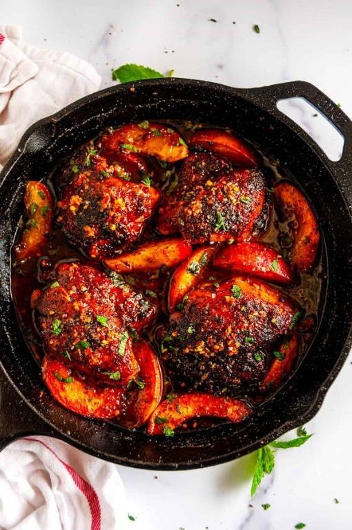 Honey Peach Chicken Skillet