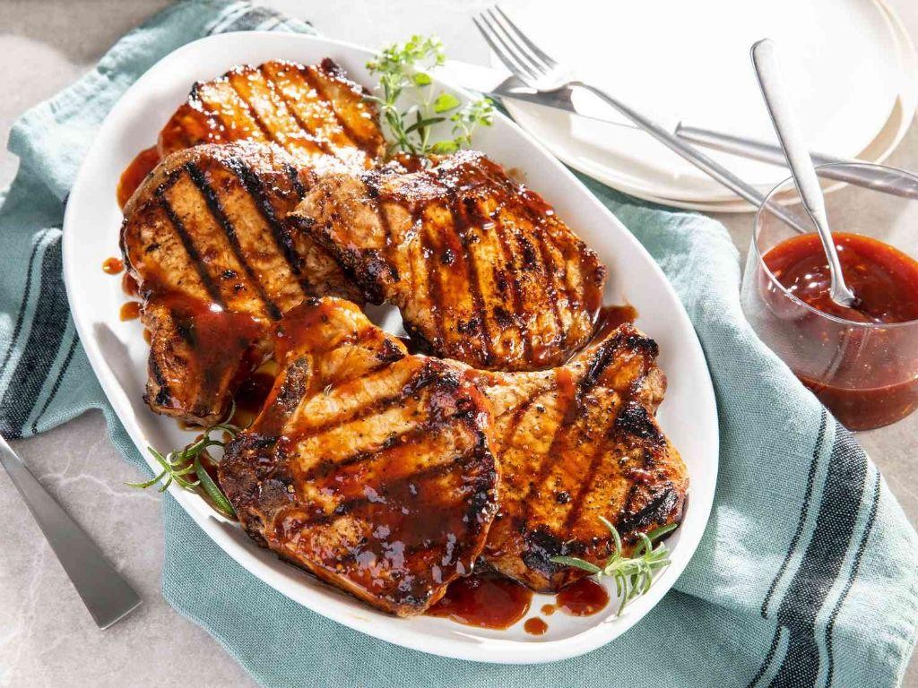 Honey Soy Glazed Grilled Pork Chops