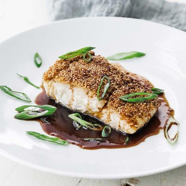 Honey Soy-Glazed Pan-Seared Halibut