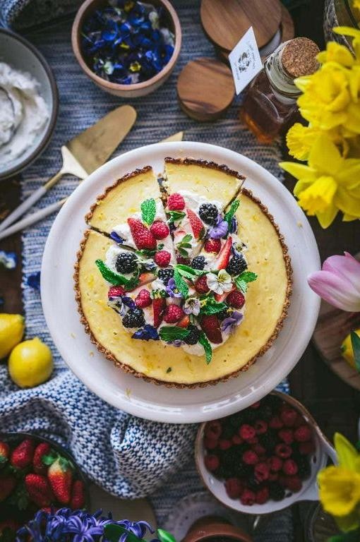 Honey and Lemon Ricotta Pie
