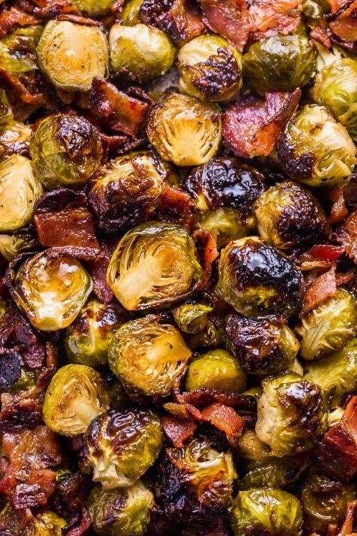 Honey-Dijon Brussels Sprouts with Bacon