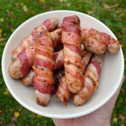 Honey-Mustard Turkey in Bacon Blankets