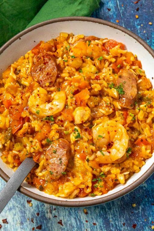 Hot Link Jambalaya with Cajun Seasoning