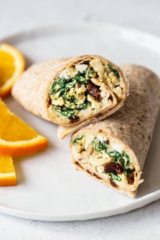 Hummus and Veggie Breakfast Wrap