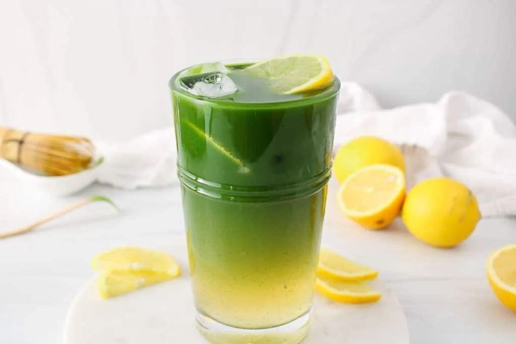 Iced Lemon Matcha Latte