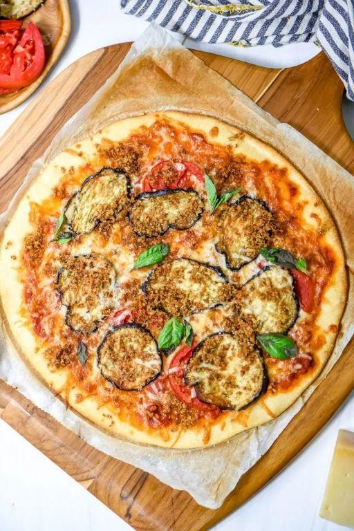 Ichiban Eggplant and Mozzarella Pizza