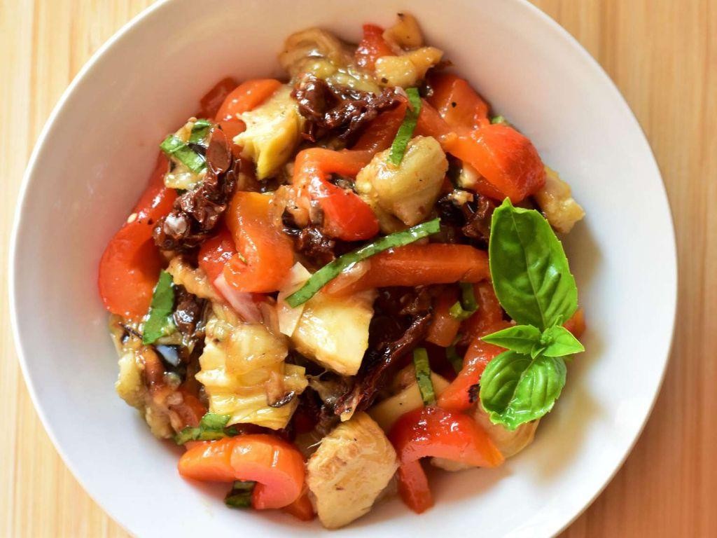 Ichiban Eggplant and Red Pepper Salad