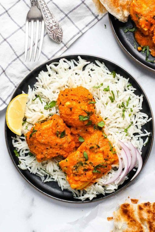 Indian Fish Ball Curry with Jeera Rice