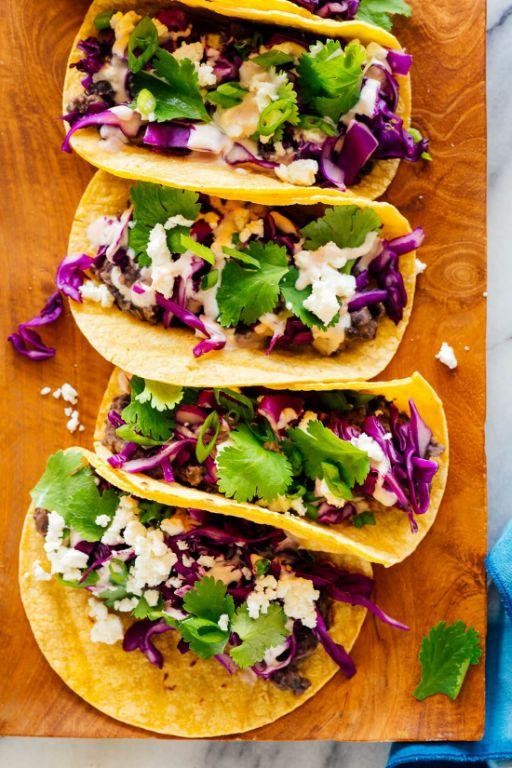 Inexpensive Mexican Bean Tacos