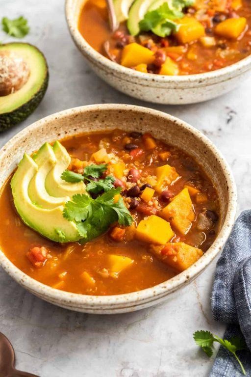 Instant Pot Butternut Squash and Black Bean Chili