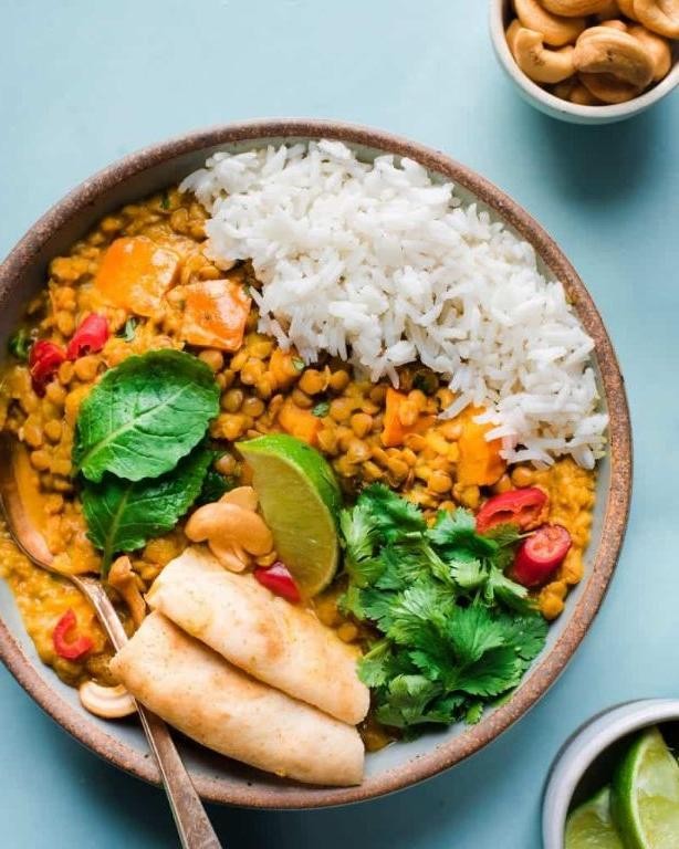 Instant Pot Butternut Squash and Lentil Dal