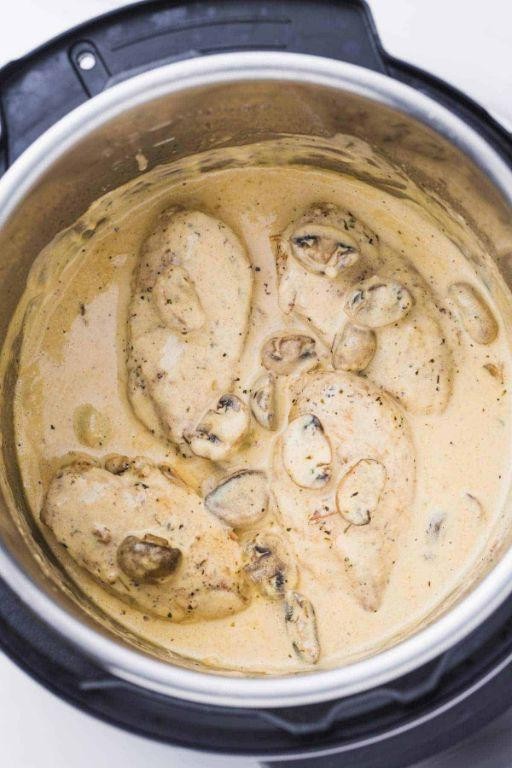Instant Pot Creamy Mushroom Chicken Soup
