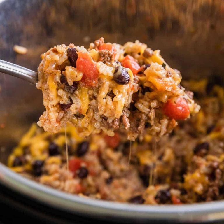 Instant Pot Ground Beef and Rice
