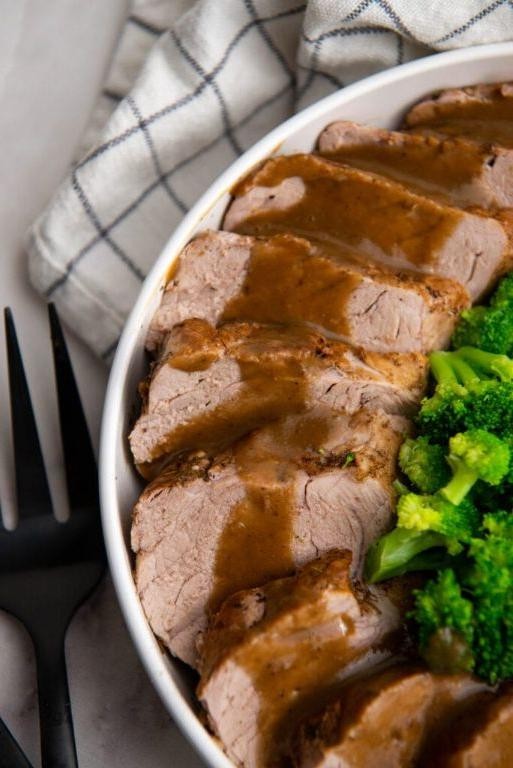 Instant Pot Pork Tenderloin with Apple Cider Sauce