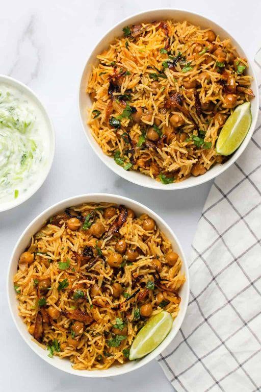 Instant Pot Spicy Chickpea Biryani