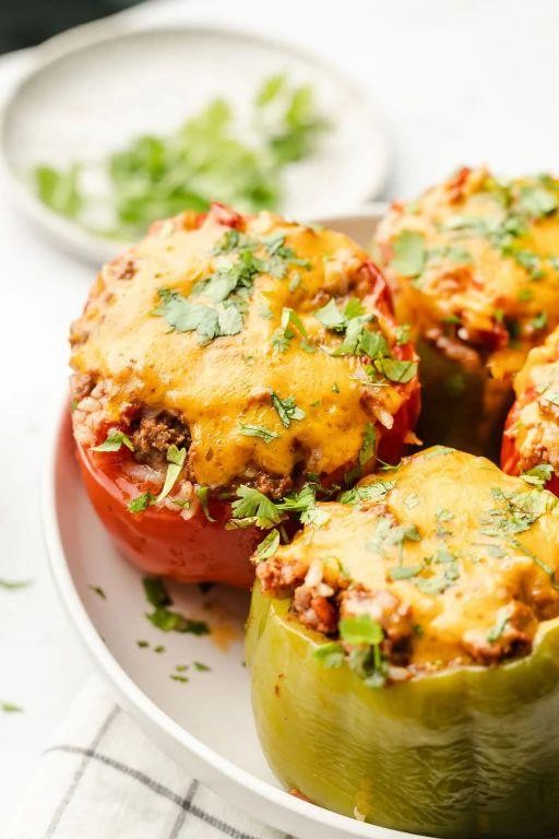 Instant Pot Stuffed Peppers with Ground Beef