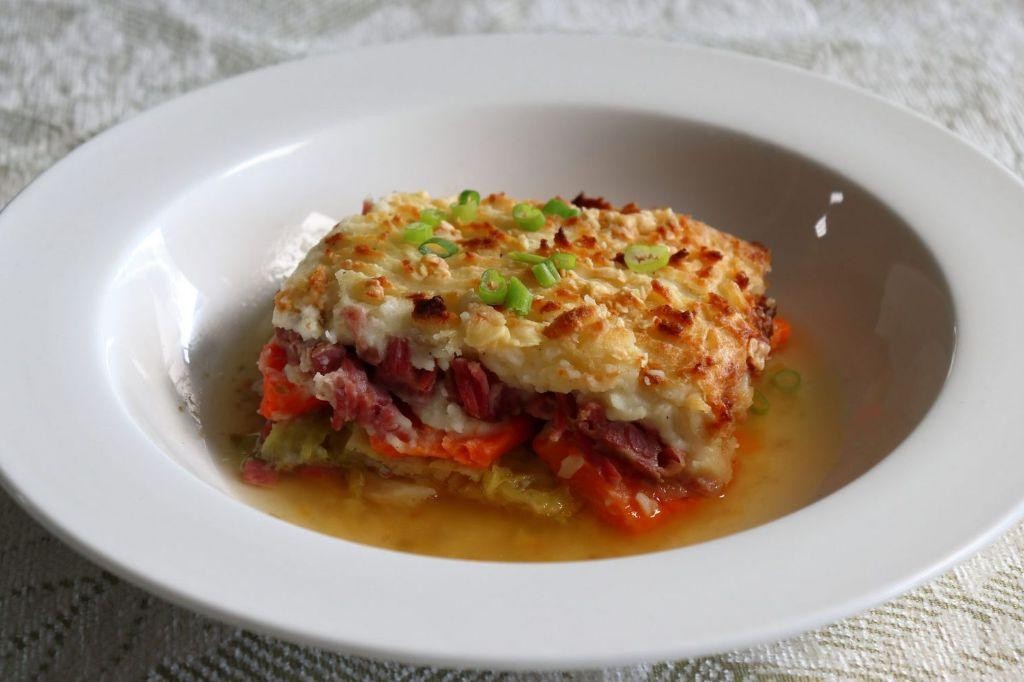 Irish Corned Beef and Vegetable Shepherd