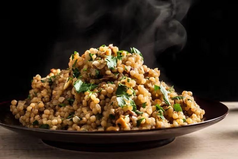 Israeli Couscous Pilaf with Toasted Almonds