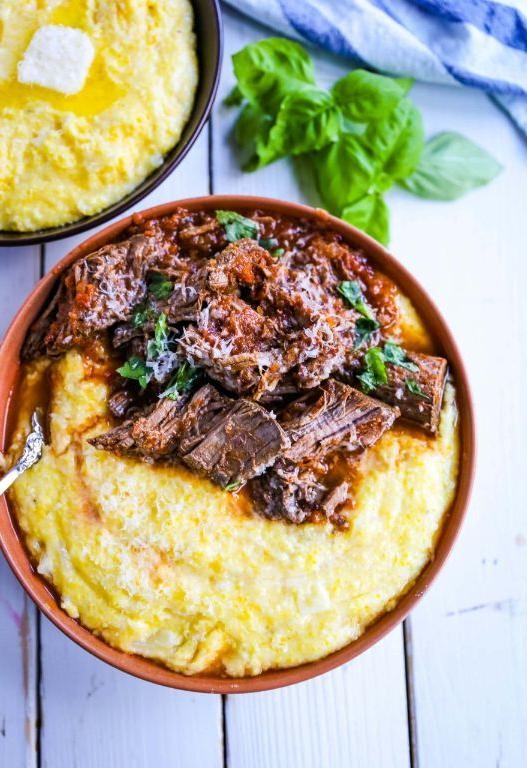 Italian Beef and Polenta Bake