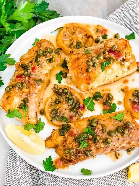 Italian Cod Piccata with Lemon and Caper Sauce