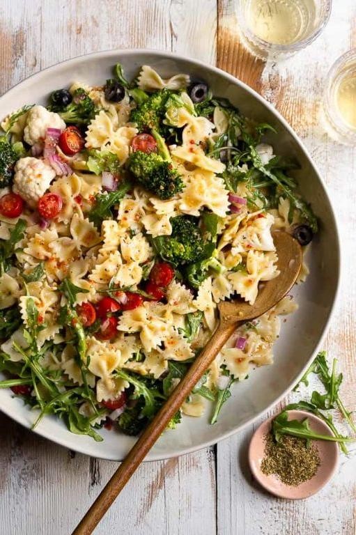 Italian Herb Ranch Pasta Salad