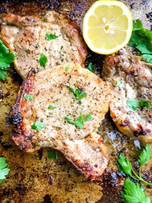 Italian Herb and Garlic Pork Chops