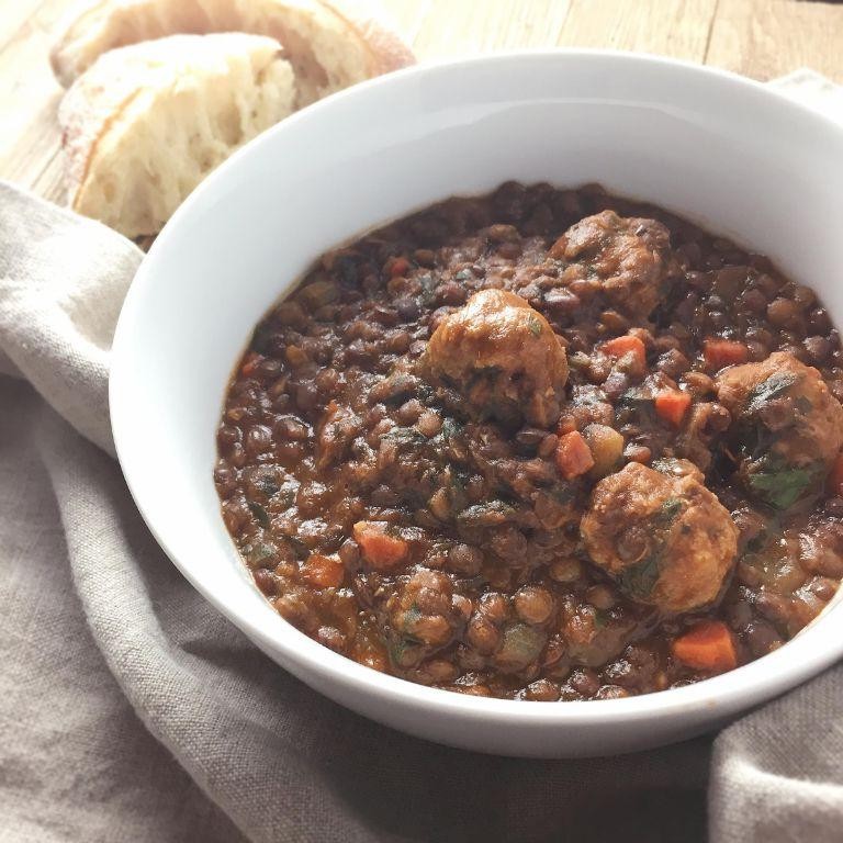 Italian Meatball Lentil Soup