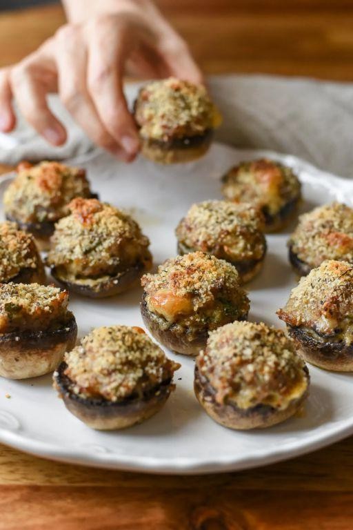 Italian Pork Mince Stuffed Mushrooms
