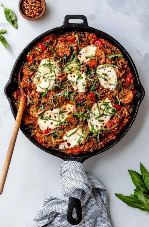 Italian Quinoa and Sausage Crock Pot Skillet