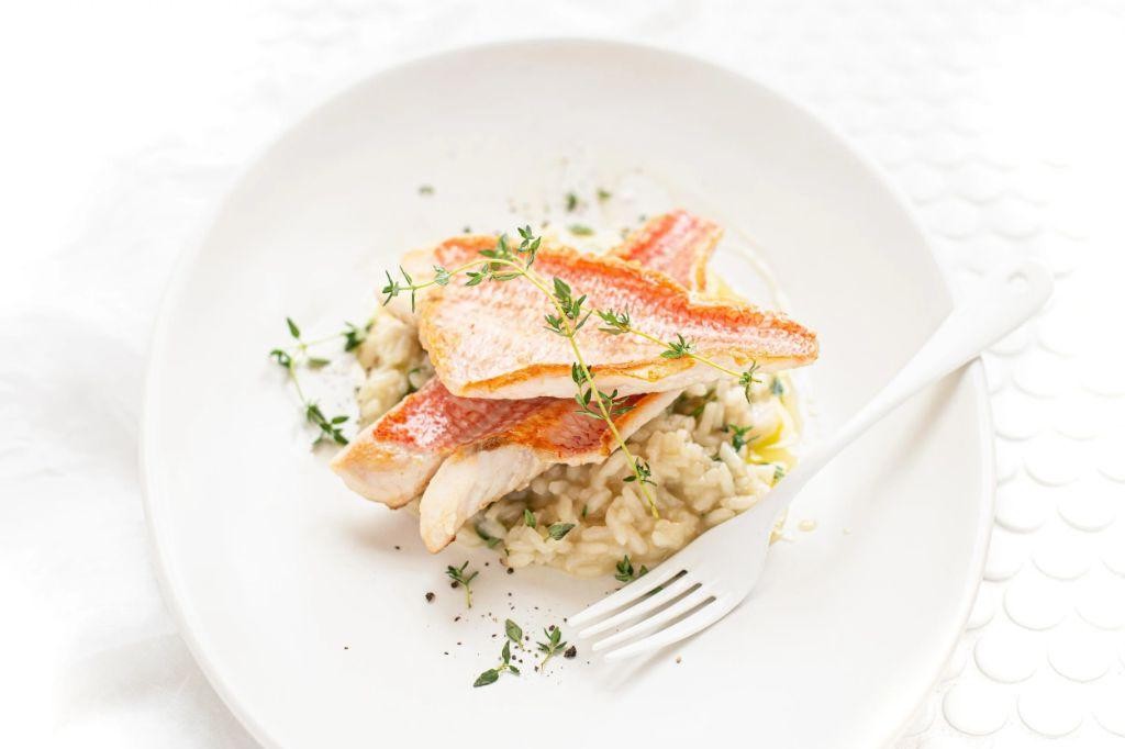Italian Risotto with Pan-Seared Snapper