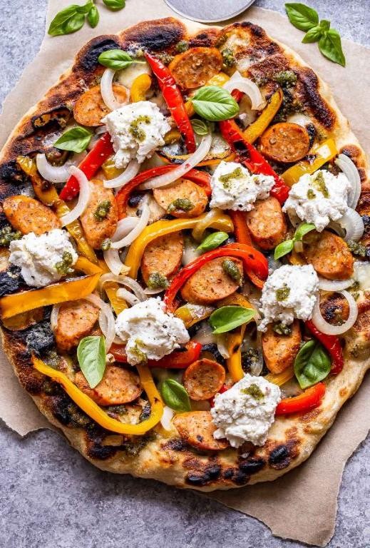 Italian Sausage and Bell Pepper Pizzas