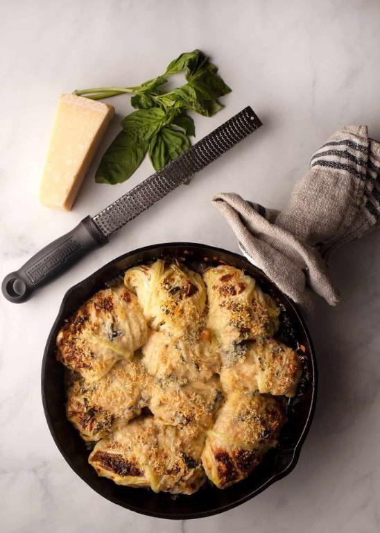 Italian Sausage and Mozzarella Stuffed Cabbage