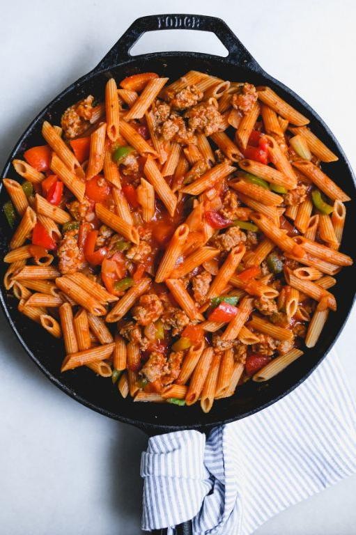 Italian Sausage and Peppers Pasta