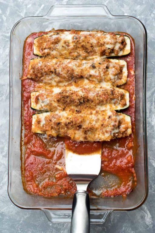 Italian Stuffed Zucchini Boats