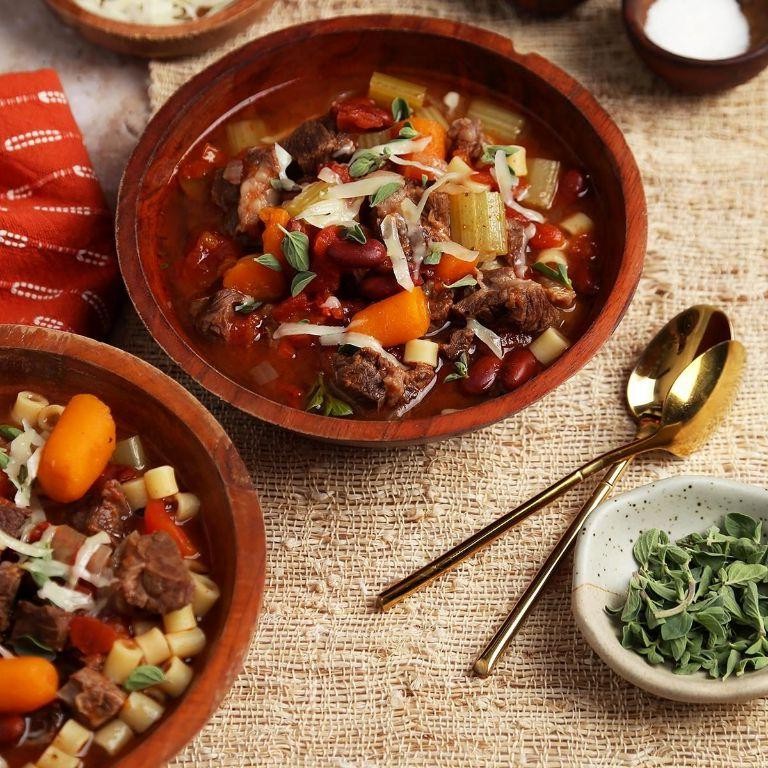 Italian Style Beef and Potato Minestrone