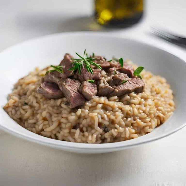 Italian-Seasoned Hamburger Risotto