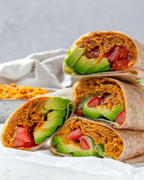 Jackfruit and Sweet Potato Burritos