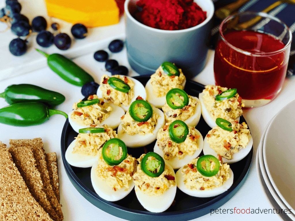 Jalapeno and Cream Cheese Deviled Eggs