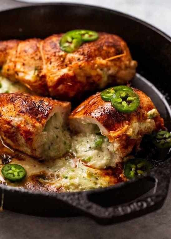Jalapeno and Cream Cheese Stuffed Chicken Breast