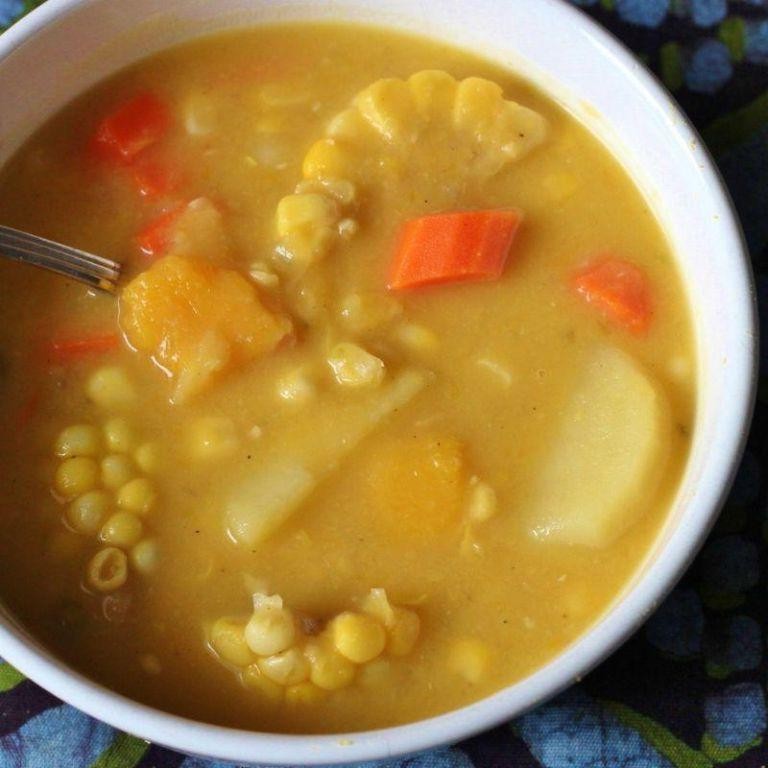 Jamaican Corn Soup with Coconut Milk