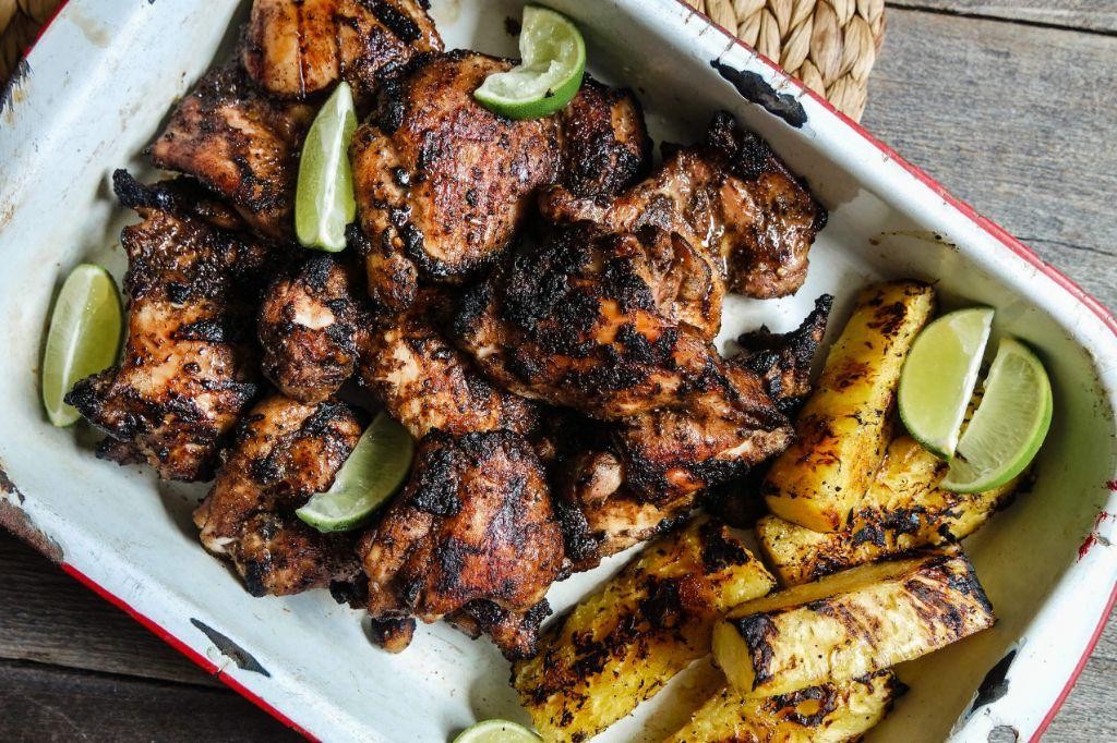 Jamaican Jerk Grilled Chicken Thighs