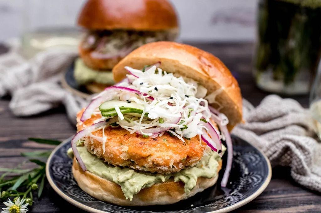 Japanese Wasabi Salmon Burgers