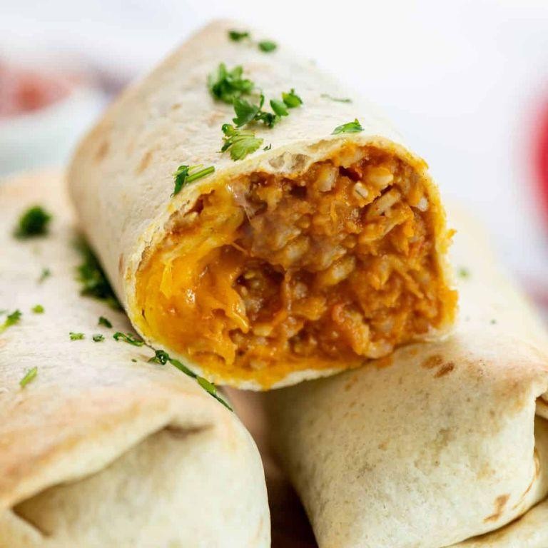 Jasmine Rice and Bean Burritos