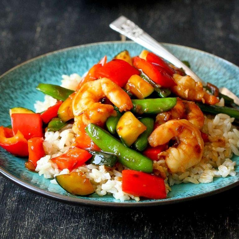 Jasmine Rice and Shrimp Stir-Fry