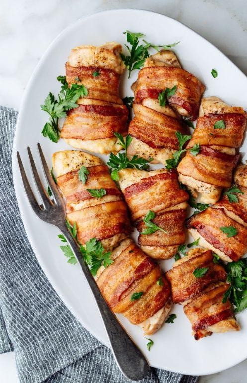 Juicy Bacon-Wrapped Chicken Thighs
